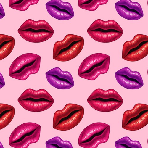 Lebendige Lippenpracht im Retro-Stil