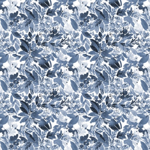 Sanftes Blätterspiel in Blau