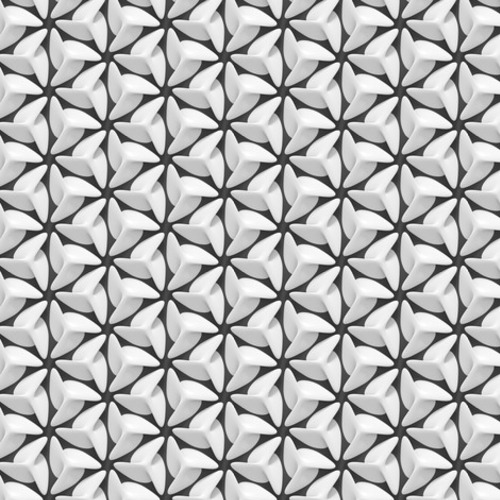 Symmetrische 3D-Formen in Weiß