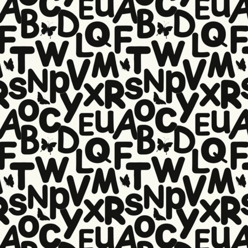 Tanz der Buchstaben und Schmetterlinge