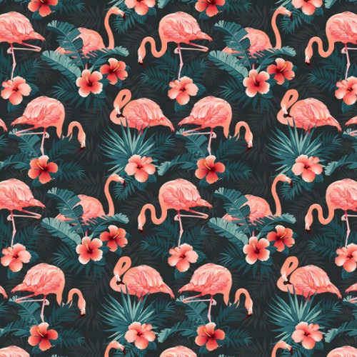 Tropische Eleganz mit Flamingos