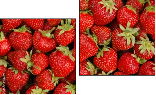 strawberries - Zweiteiliges Leinwandbild, Diptychon
