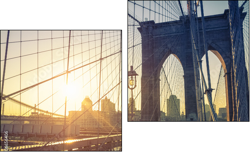Brooklyn Bridge New York - Zweiteiliges Leinwandbild, Diptychon