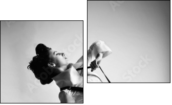 black and white dancer - Zweiteiliges Leinwandbild, Diptychon