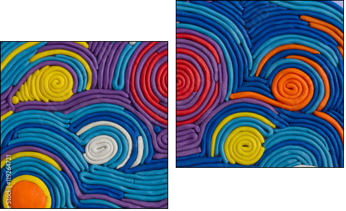 plasticine pictures - Zweiteiliges Leinwandbild, Diptychon