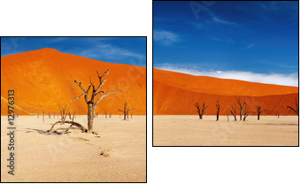 Namib Desert, Sossusvlei, Namibia - Zweiteiliges Leinwandbild, Diptychon