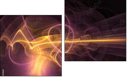 light explosion - Zweiteiliges Leinwandbild, Diptychon