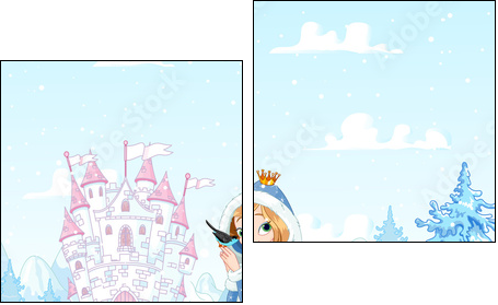 Winter Princess - Zweiteiliges Leinwandbild, Diptychon