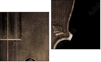 Part of vintage violin - Zweiteiliges Leinwandbild, Diptychon