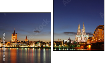 KÃ¶ln bei Sonnenuntergang - Zweiteiliges Leinwandbild, Diptychon