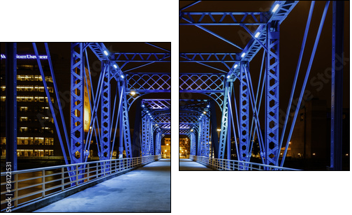 The Magical Blue Bridge - Zweiteiliges Leinwandbild, Diptychon