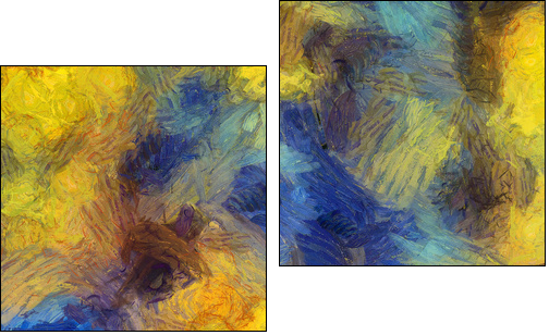 Varicoloured texture from oil paints - Zweiteiliges Leinwandbild, Diptychon