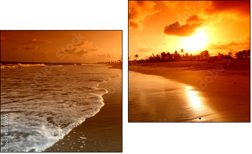 ocean sunrise - Zweiteiliges Leinwandbild, Diptychon
