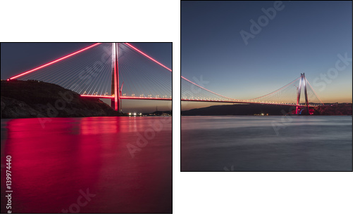 Yavuz Sultan Selim Bridge Istanbul, Turkey - Zweiteiliges Leinwandbild, Diptychon