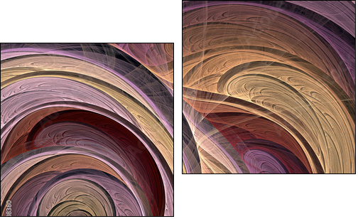 Floral fractal - Zweiteiliges Leinwandbild, Diptychon