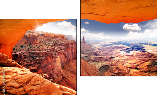 Heavenly view of world - Zweiteiliges Leinwandbild, Diptychon