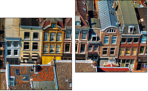 Utrecht city areal view - Zweiteiliges Leinwandbild, Diptychon