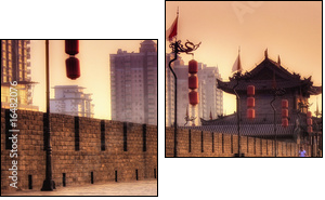 Xi'an / Xian (China) - Cityscape - Zweiteiliges Leinwandbild, Diptychon