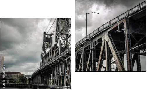 Steel Bridge - Zweiteiliges Leinwandbild, Diptychon