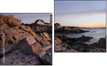 The Portland Head Light - Zweiteiliges Leinwandbild, Diptychon