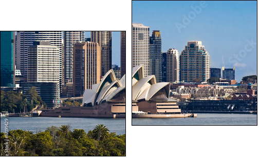 Sydney Opera House and Skyline - Zweiteiliges Leinwandbild, Diptychon