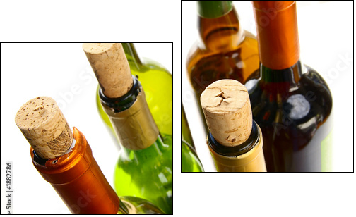 wine group - Zweiteiliges Leinwandbild, Diptychon