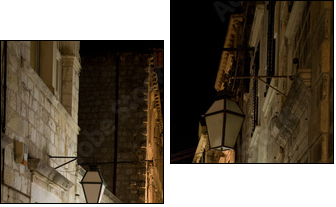 Night street - Zweiteiliges Leinwandbild, Diptychon