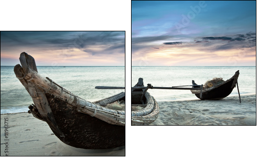 Boats - Zweiteiliges Leinwandbild, Diptychon