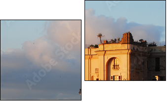 Palazzo Donn Anna in Via Posillipo - Napoli Campania - Zweiteiliges Leinwandbild, Diptychon