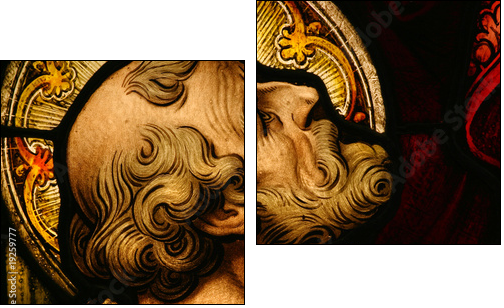 Stained Glass - Zweiteiliges Leinwandbild, Diptychon
