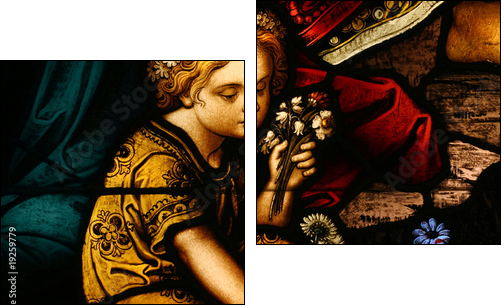 Stained Glass - Zweiteiliges Leinwandbild, Diptychon
