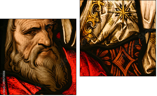 Stained Glass - Zweiteiliges Leinwandbild, Diptychon