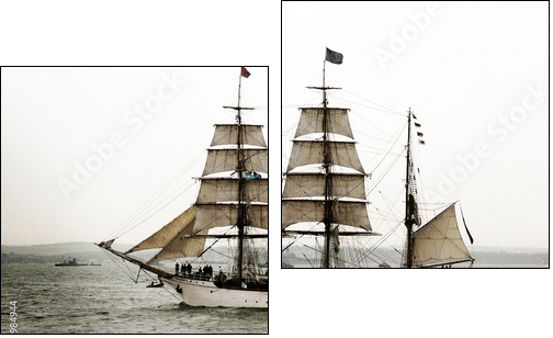tall ship - Zweiteiliges Leinwandbild, Diptychon