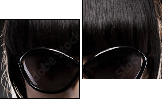 portrait with an original make-up #2 - Zweiteiliges Leinwandbild, Diptychon