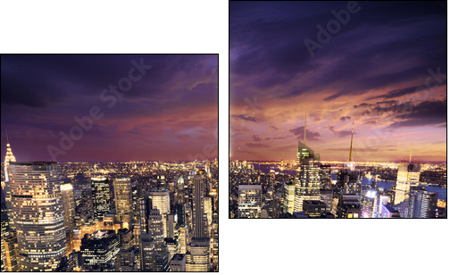 New york skysrcrapers - bussines buildings background - Zweiteiliges Leinwandbild, Diptychon