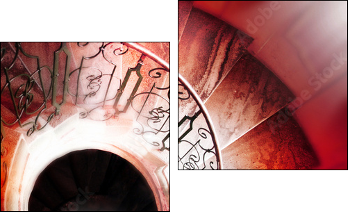 Spiral staircase.. - Zweiteiliges Leinwandbild, Diptychon
