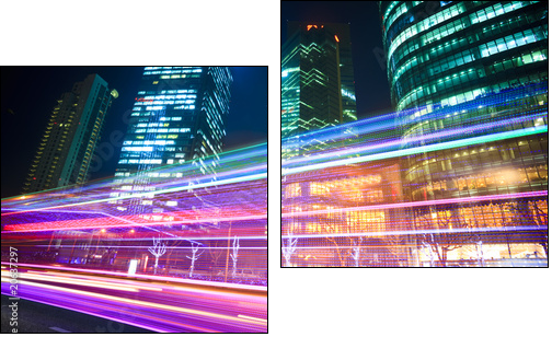 light trails - Zweiteiliges Leinwandbild, Diptychon