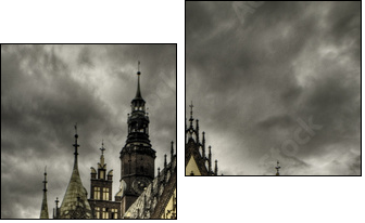 wroclaw- rynek - Zweiteiliges Leinwandbild, Diptychon