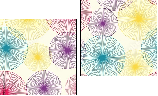 Flower background - Zweiteiliges Leinwandbild, Diptychon