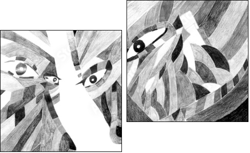 Cube people - Zweiteiliges Leinwandbild, Diptychon
