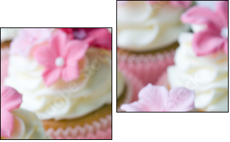 Wedding cupcakes - Zweiteiliges Leinwandbild, Diptychon