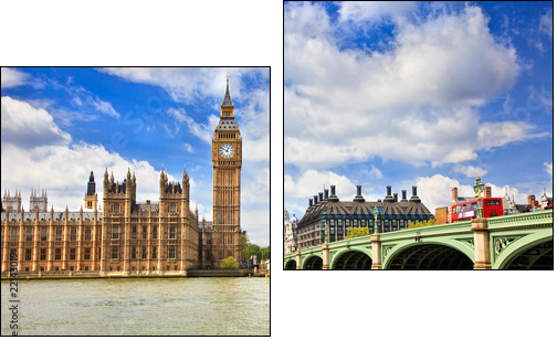 Big Ben and Houses of Parliament - Zweiteiliges Leinwandbild, Diptychon
