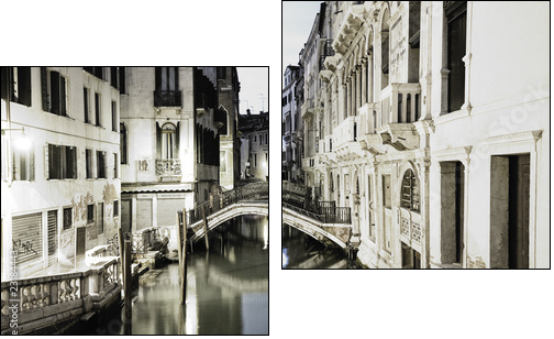 venice at night - Zweiteiliges Leinwandbild, Diptychon