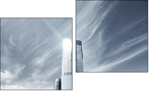 Future city - newyork city - Zweiteiliges Leinwandbild, Diptychon