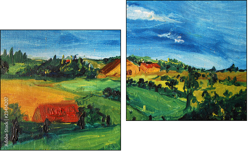 ittre 1 - Zweiteiliges Leinwandbild, Diptychon