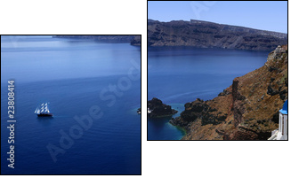 Santorini - Zweiteiliges Leinwandbild, Diptychon