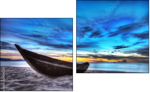 Boat - Zweiteiliges Leinwandbild, Diptychon