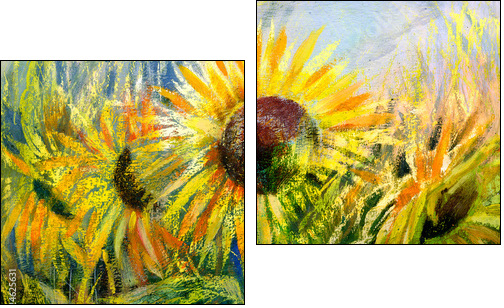 Sunflowers - Zweiteiliges Leinwandbild, Diptychon
