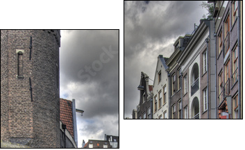 Amsterdam Canal - Zweiteiliges Leinwandbild, Diptychon