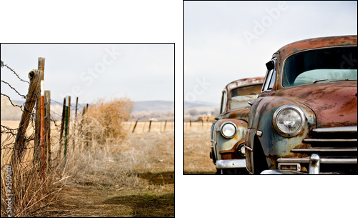 vintage cars - Zweiteiliges Leinwandbild, Diptychon